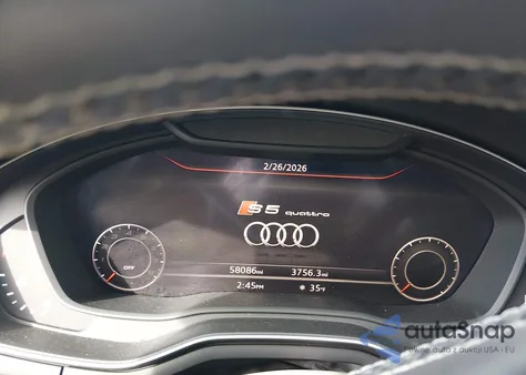 2019 Audi S5 3.0T Premium z USA, uszkodzony, nr VIN WAUC4CF50KA096891